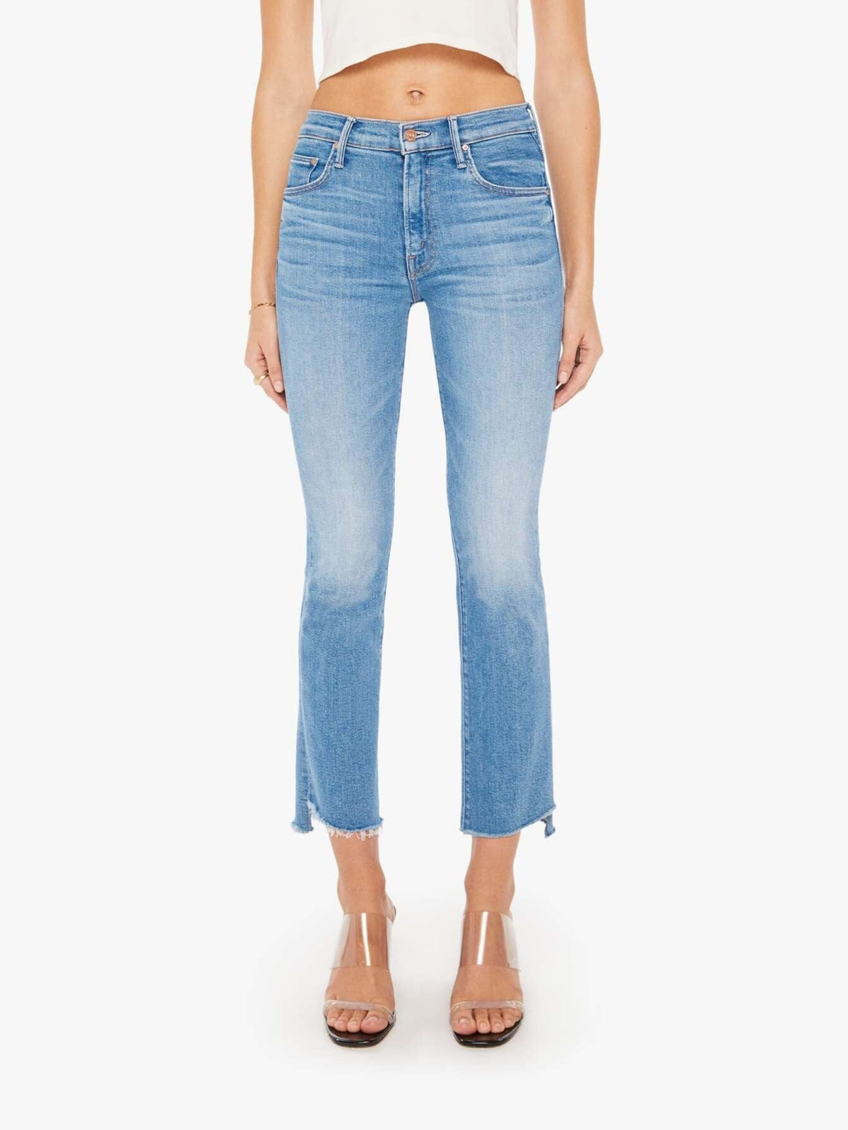 MOTHER The Insider Crop Step Fray Jeans