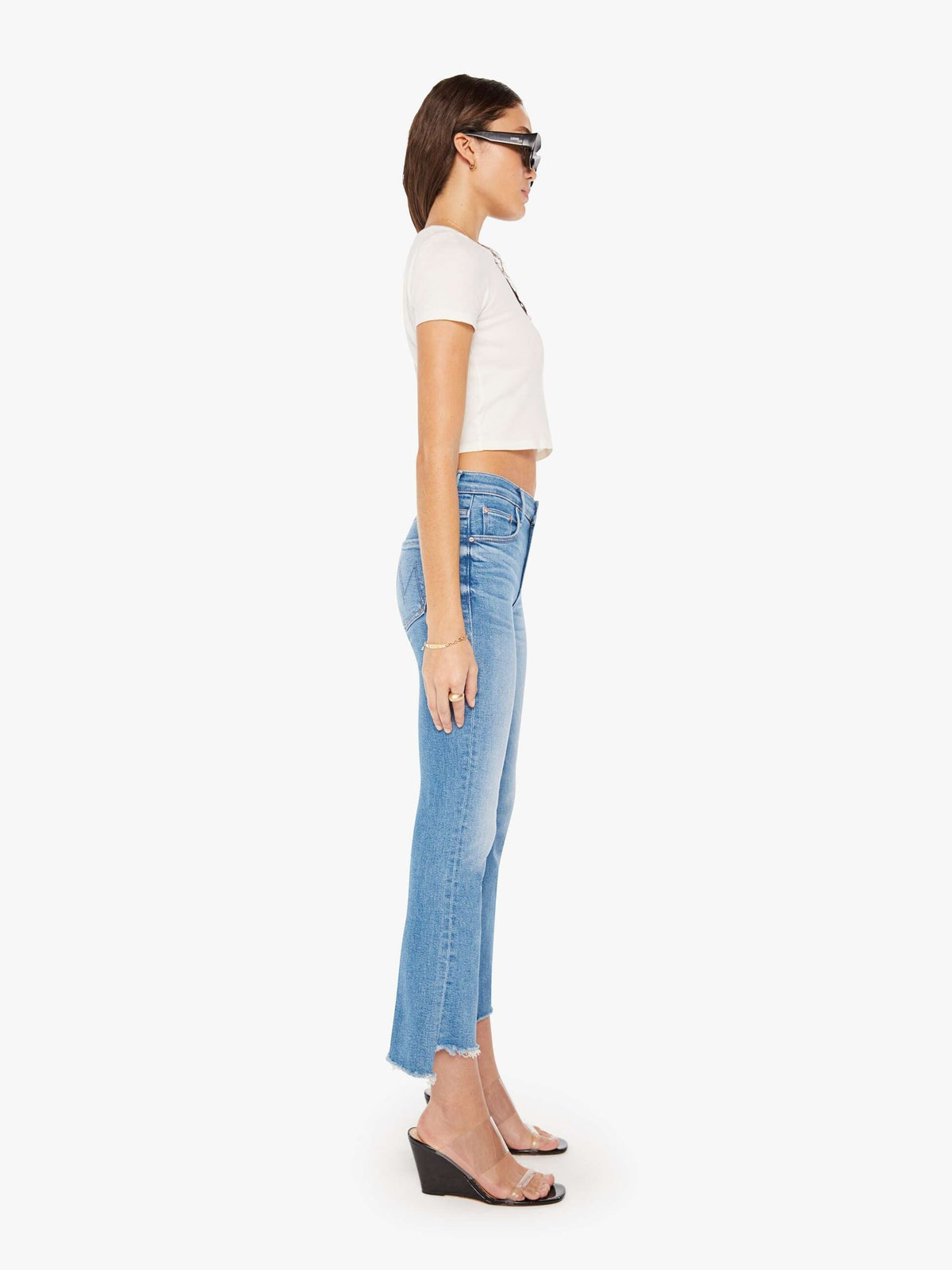 MOTHER The Insider Crop Step Fray Jeans