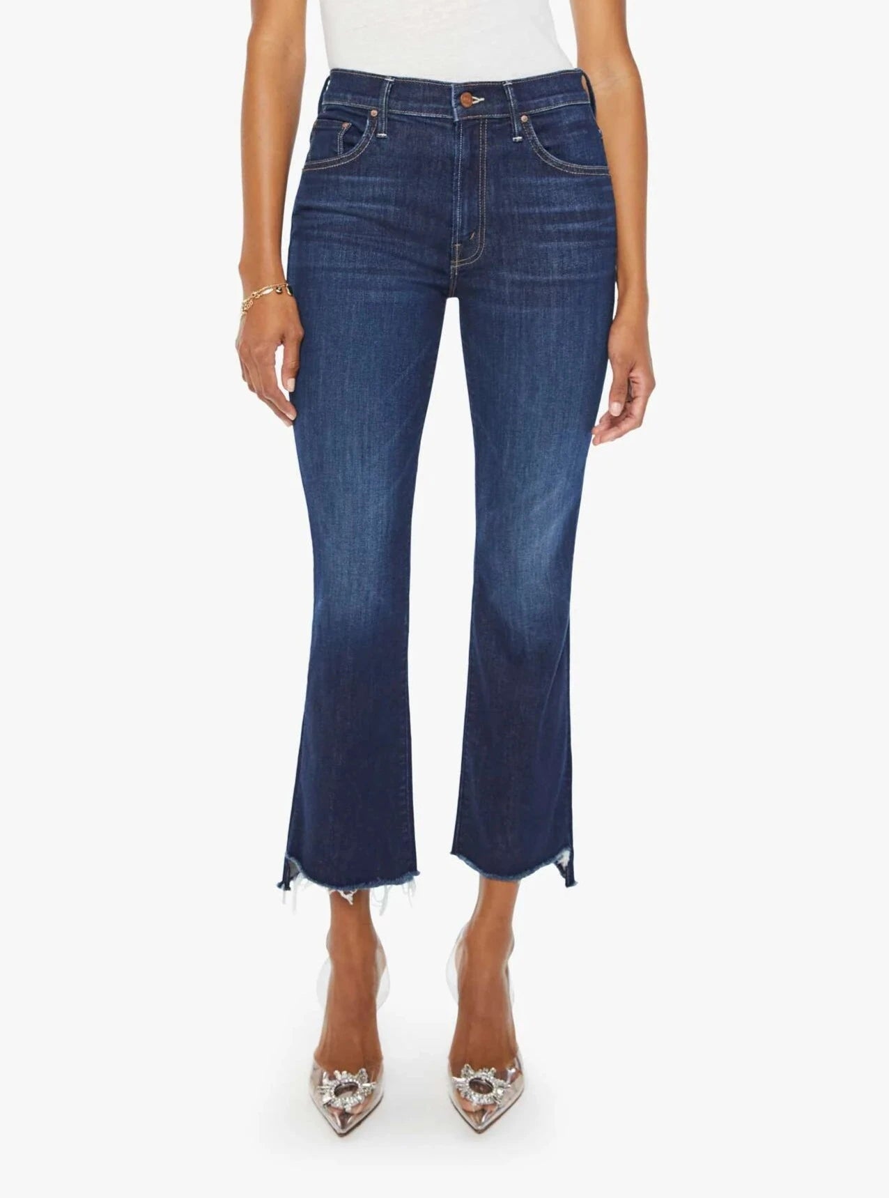 MOTHER Insider Crop Step Fray Jeans