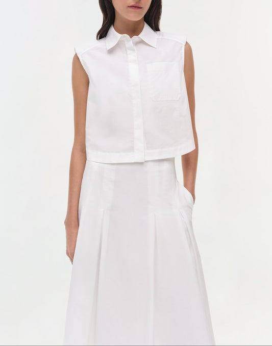 Simkhai Winslow S/L Cropped Shirt