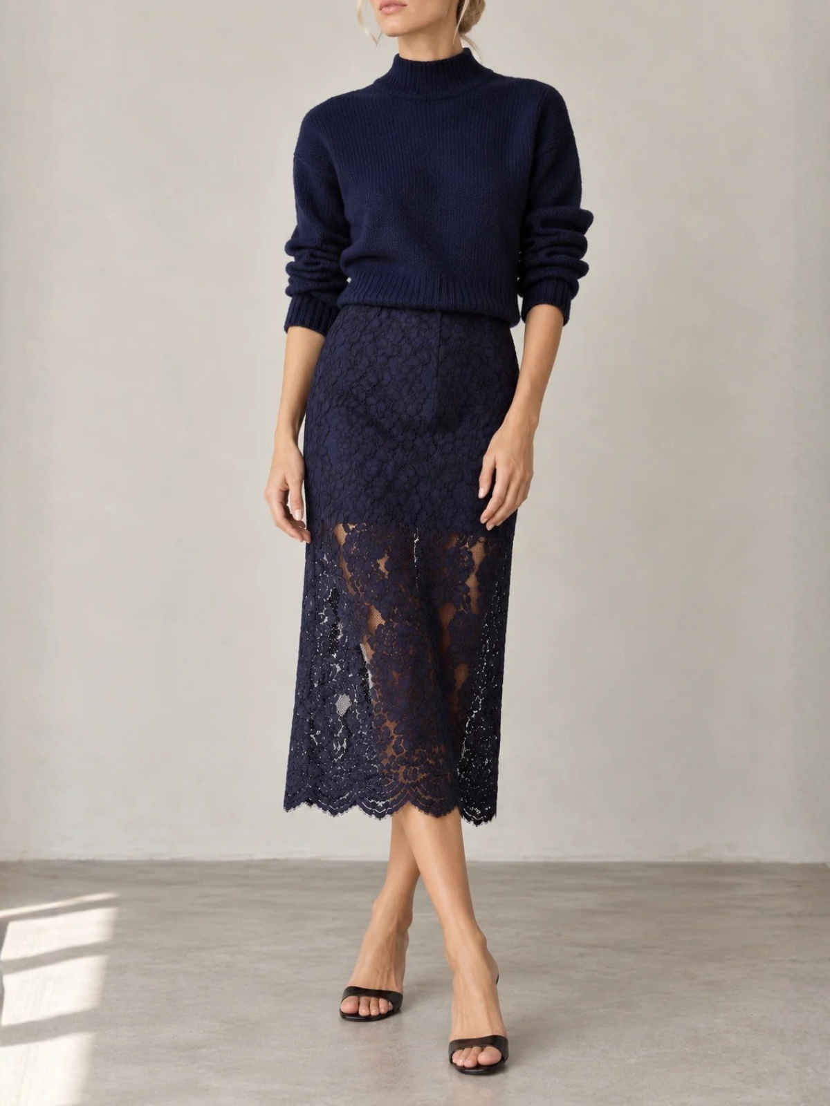 Cami Osmond Lace Midi Skirt