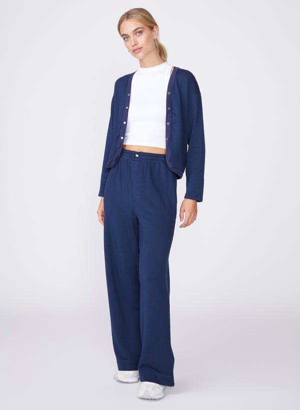 Stateside Softest Fleece Snap Wide Leg Pant