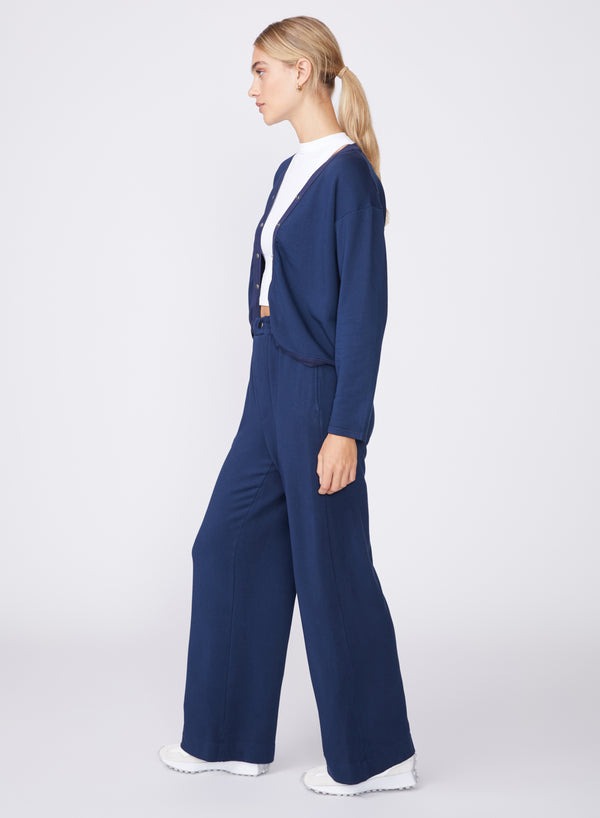 Stateside Softest Fleece Snap Wide Leg Pant