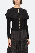 Sea Nara Crochet Cardigan With Capelet
