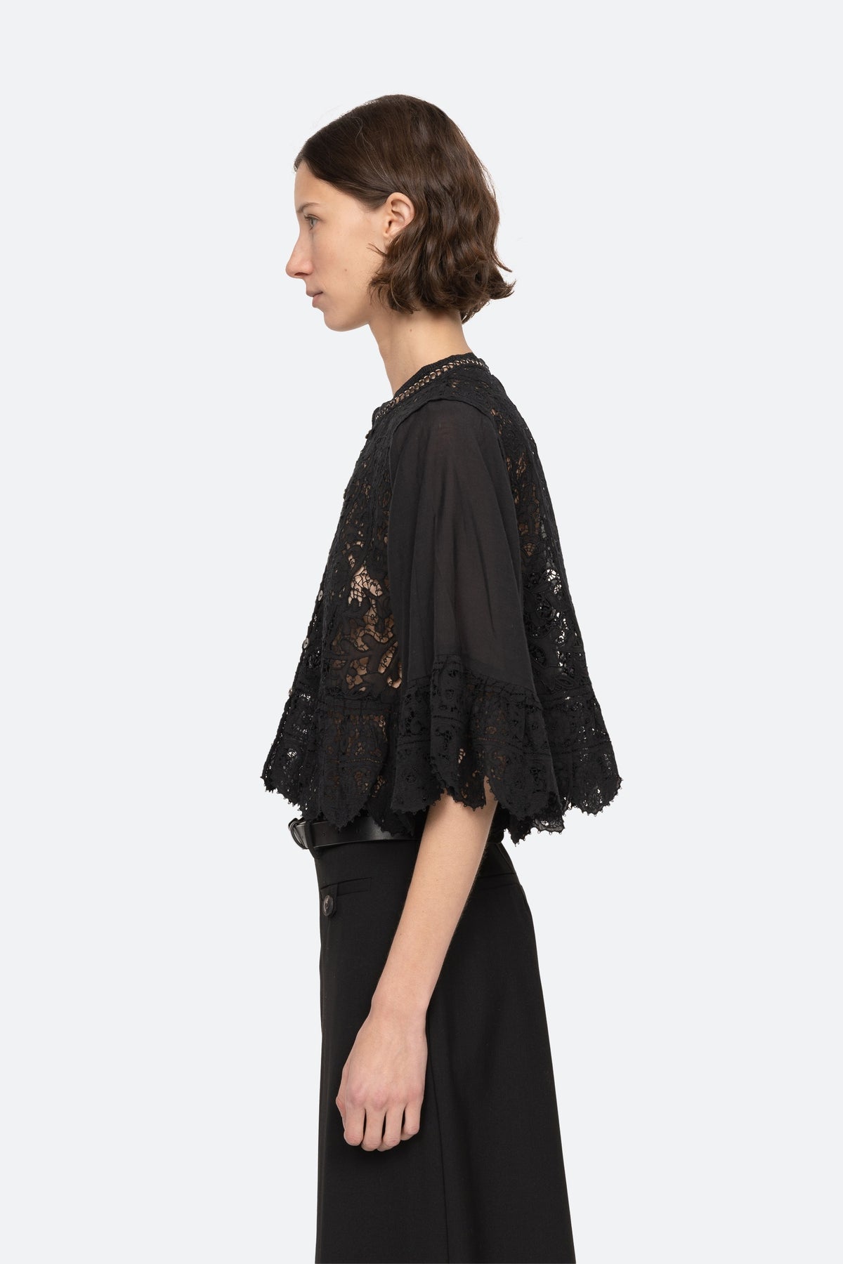 Sea Shanna Lace 3/4 Sleeve Top