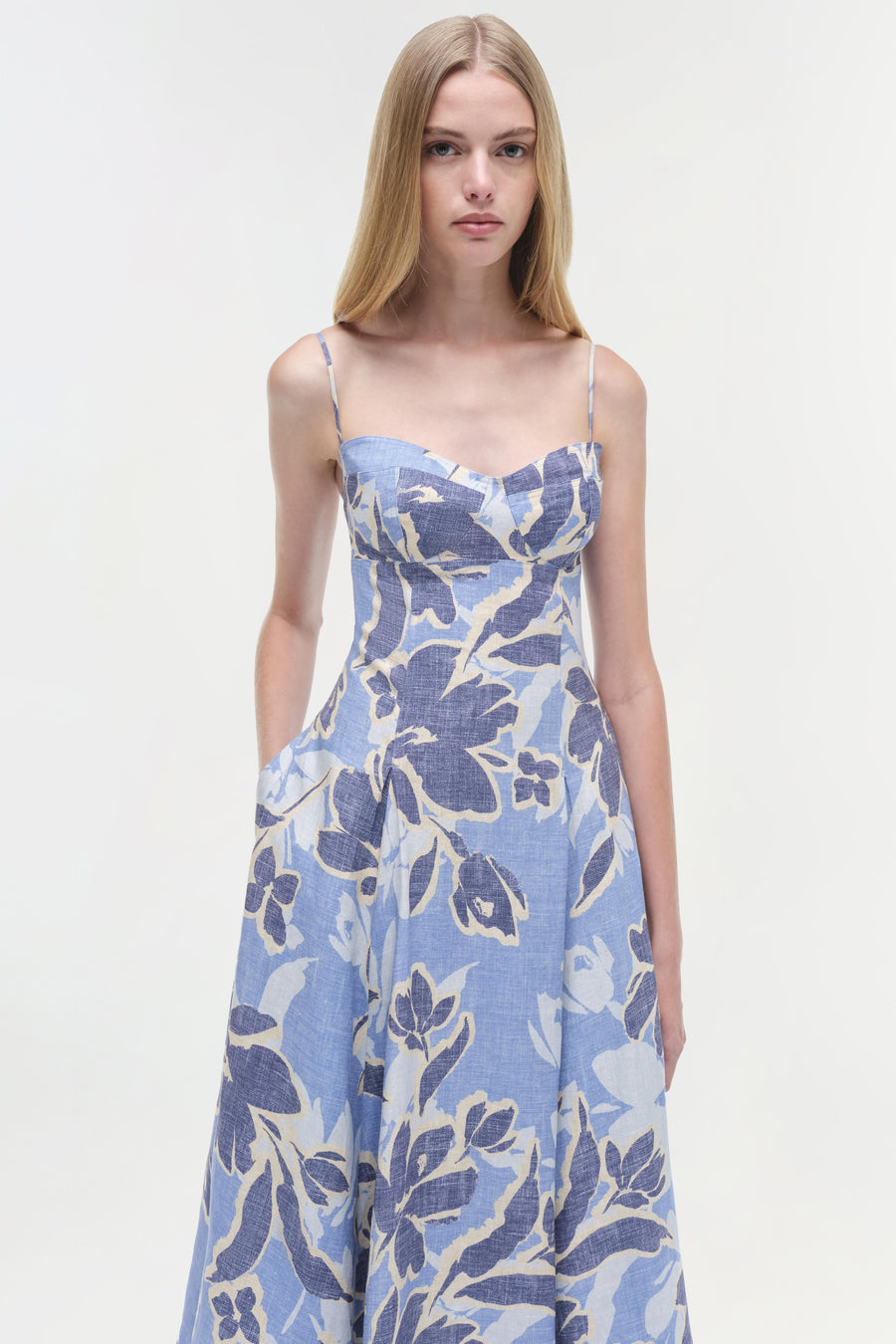 Simkhai Analise S/L Bustier Midi Dress