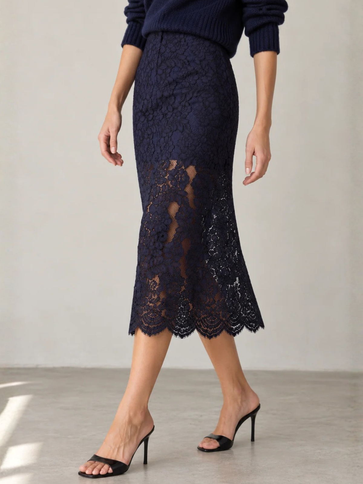 Cami Osmond Lace Midi Skirt