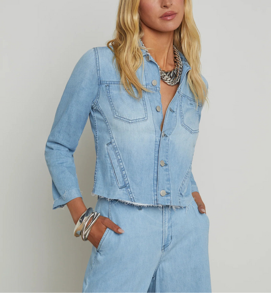L'agence Janelle Slim Fit Denim Jacket