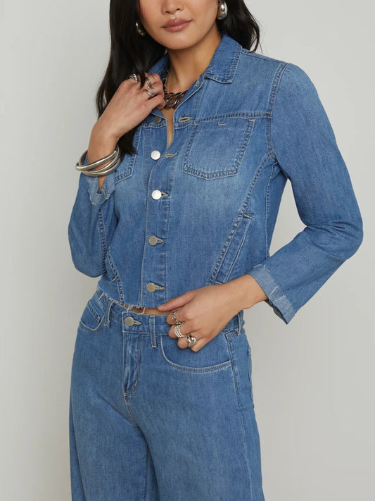 L'agence Janelle Slim Denim Jacket