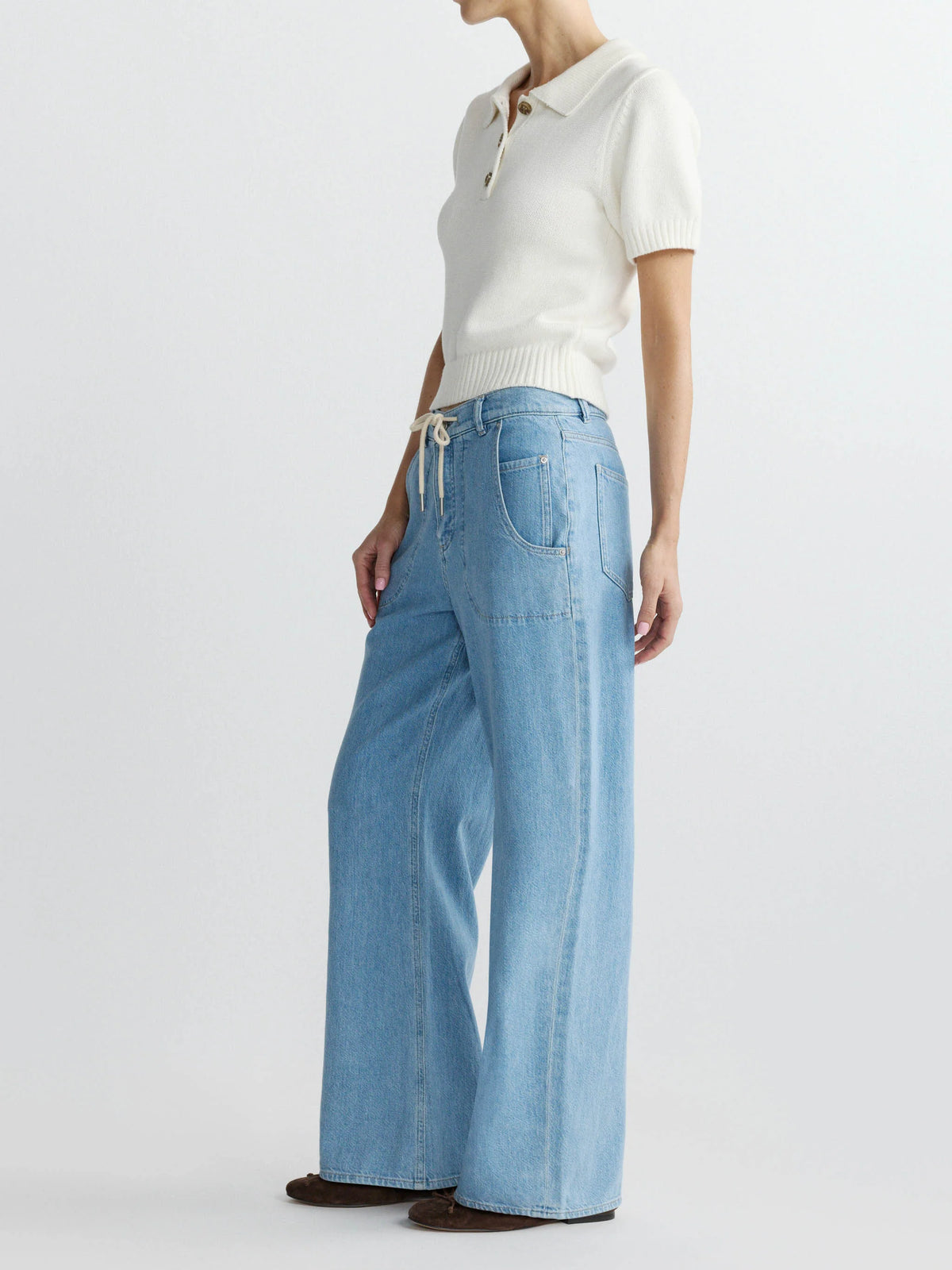 DL1961 TS Casie Mid Rise Relaxed Wide Leg Jean