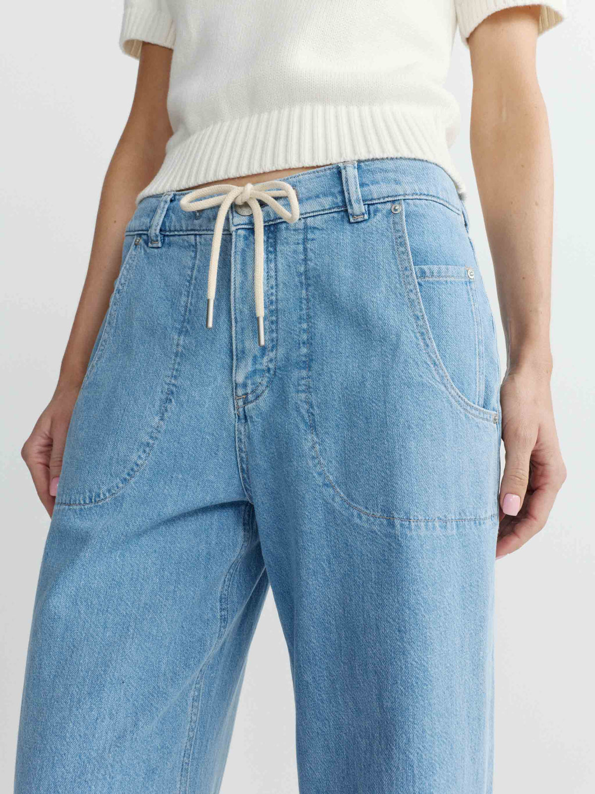 DL1961 TS Casie Mid Rise Relaxed Wide Leg Jean