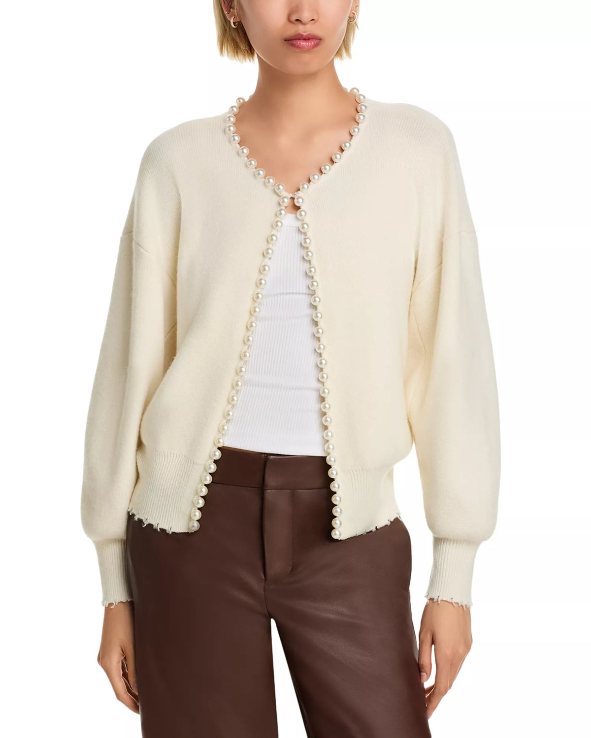 Essentiel Ideas Knit Cardigan With Pearls