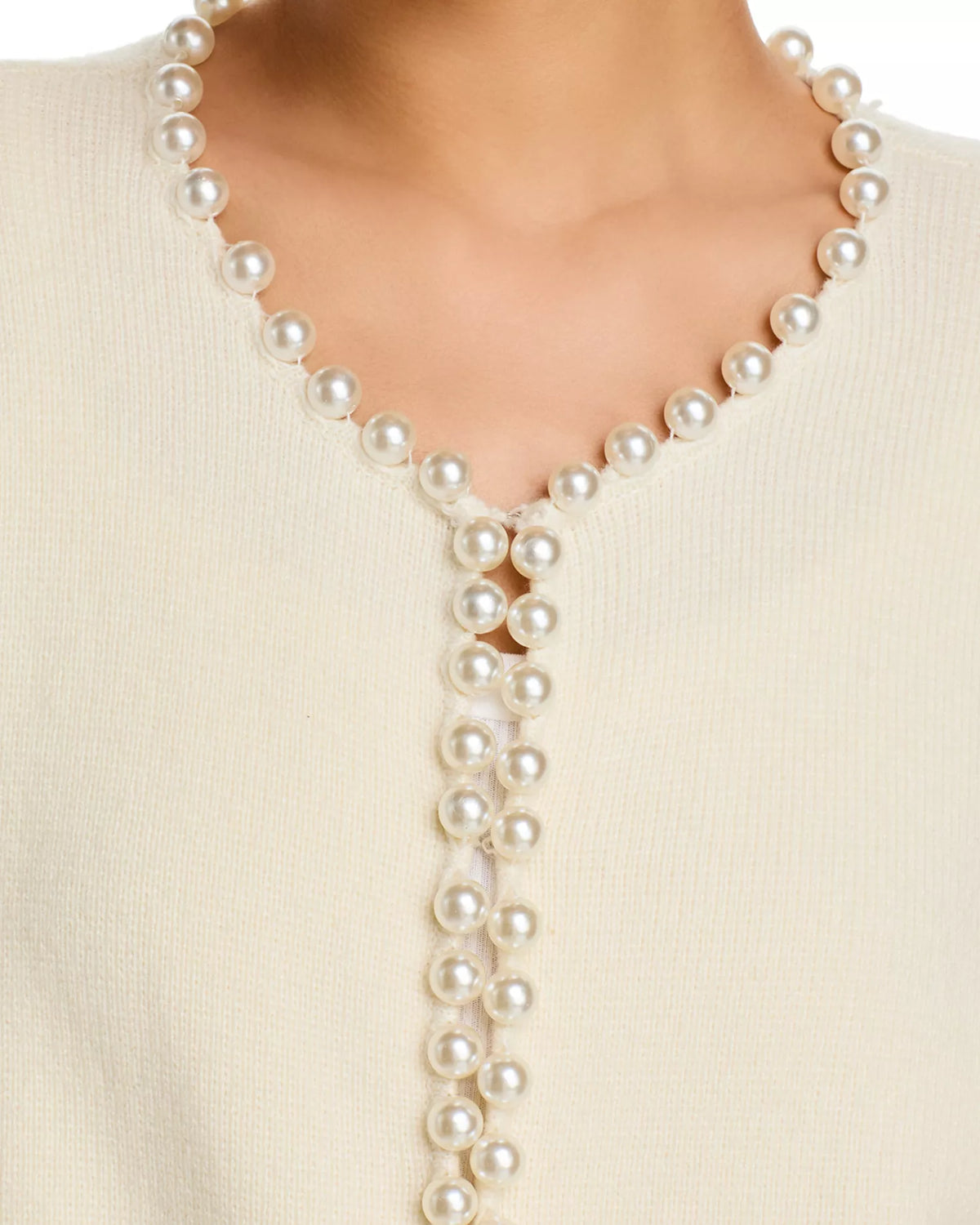Essentiel Ideas Knit Cardigan With Pearls