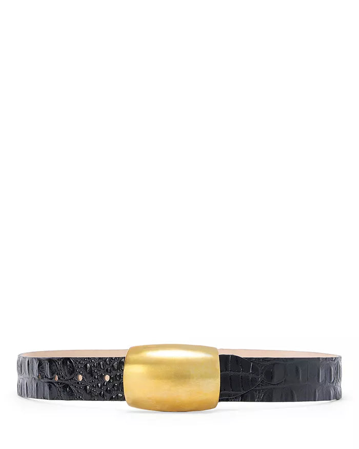 L'agence TS Milou Domed Croc Embossed Belt