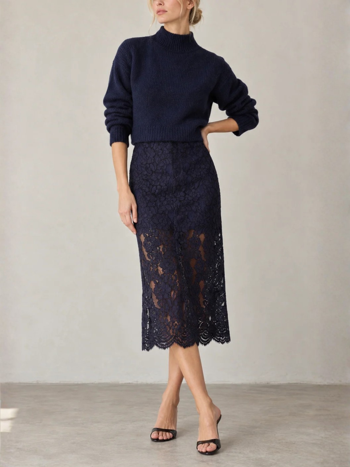 Cami Osmond Lace Midi Skirt