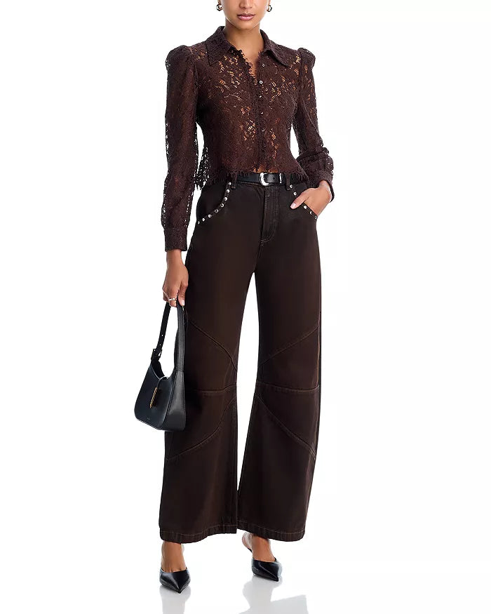 L'agence Anita Lace Button Up Blouse