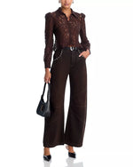 L'agence Anita Lace Button Up Blouse