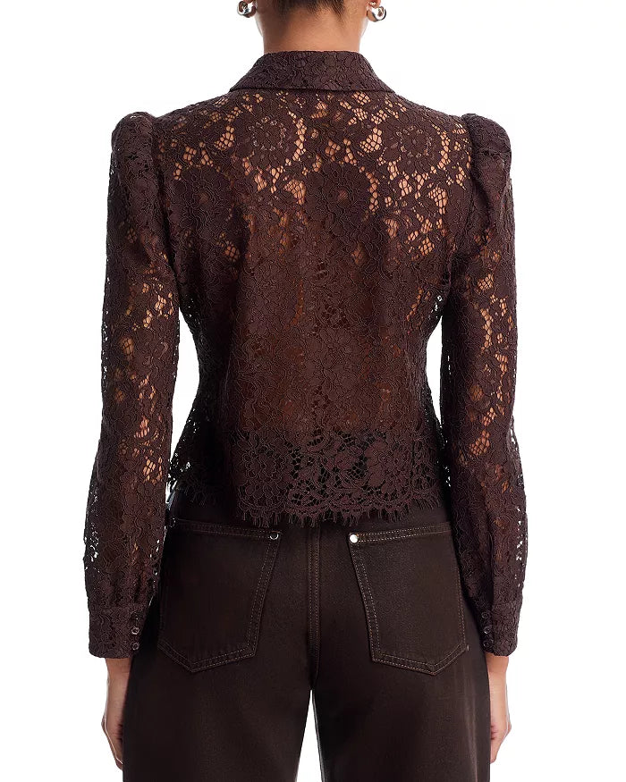 L'agence Anita Lace Button Up Blouse