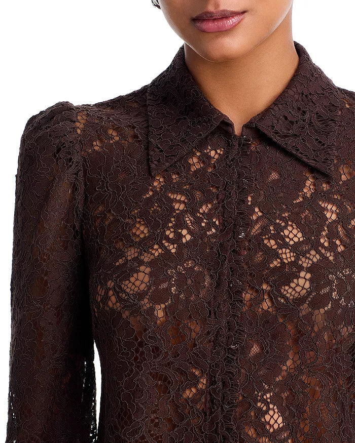 L'agence Anita Lace Button Up Blouse