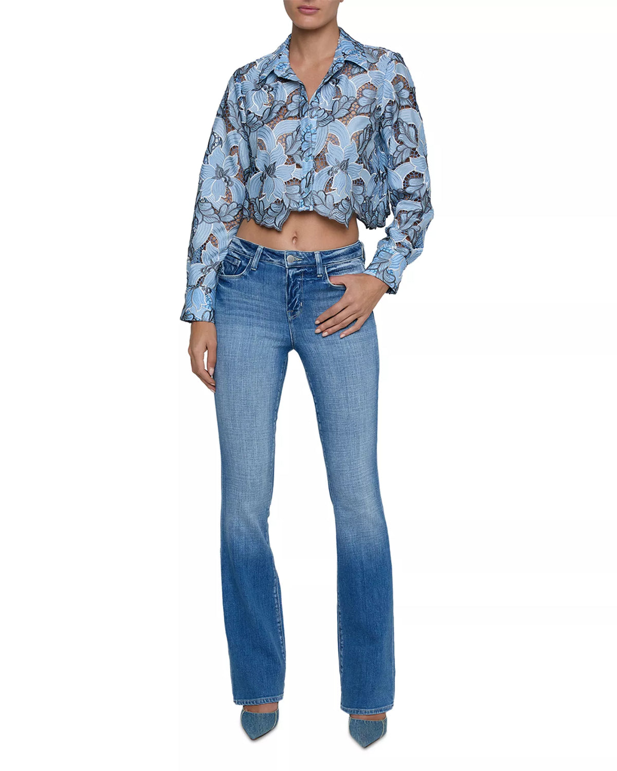 L'agence Akemi Cropped Blouse
