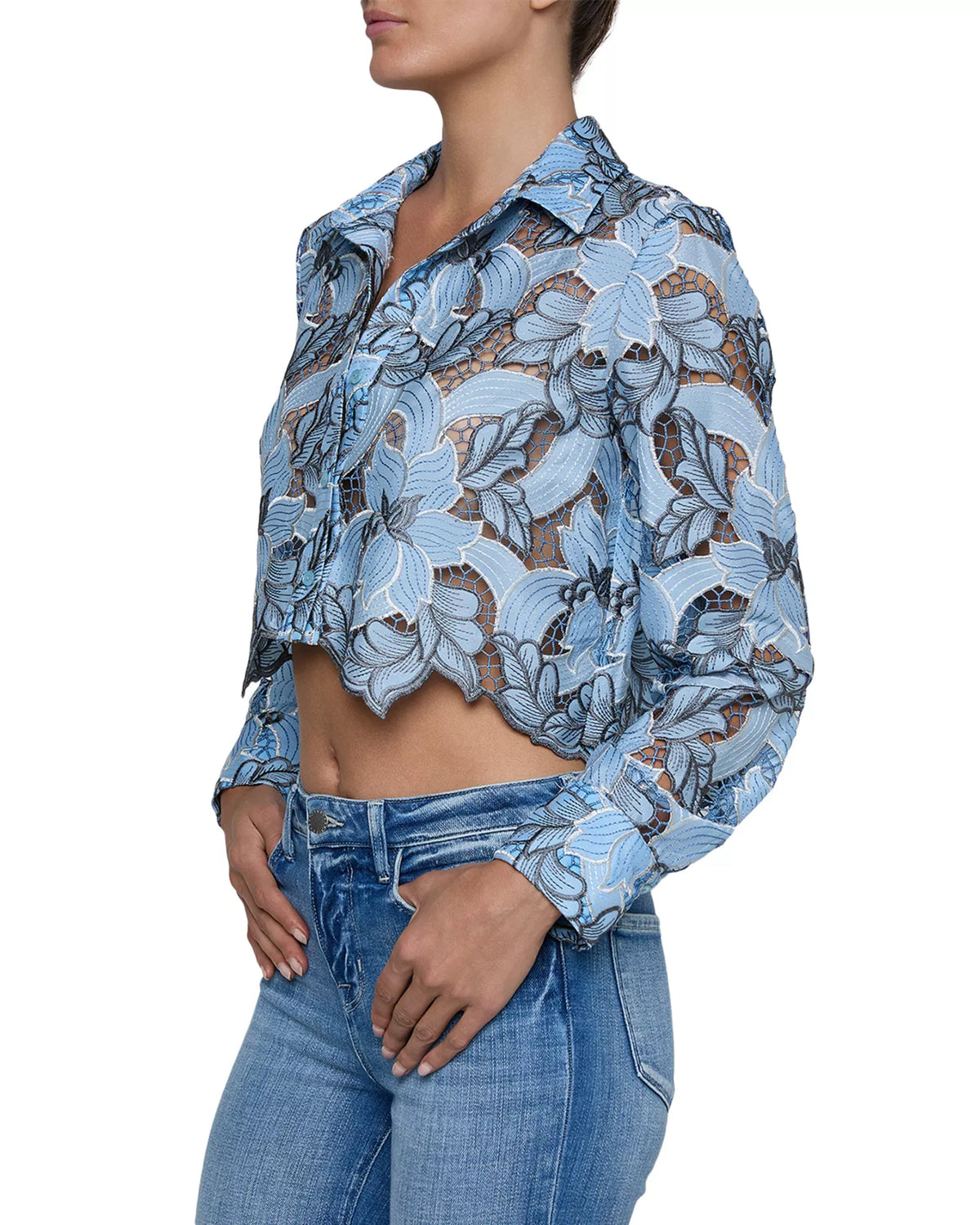 L'agence Akemi Cropped Blouse