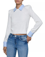 L'agence TS April Poplin Collar Pullover