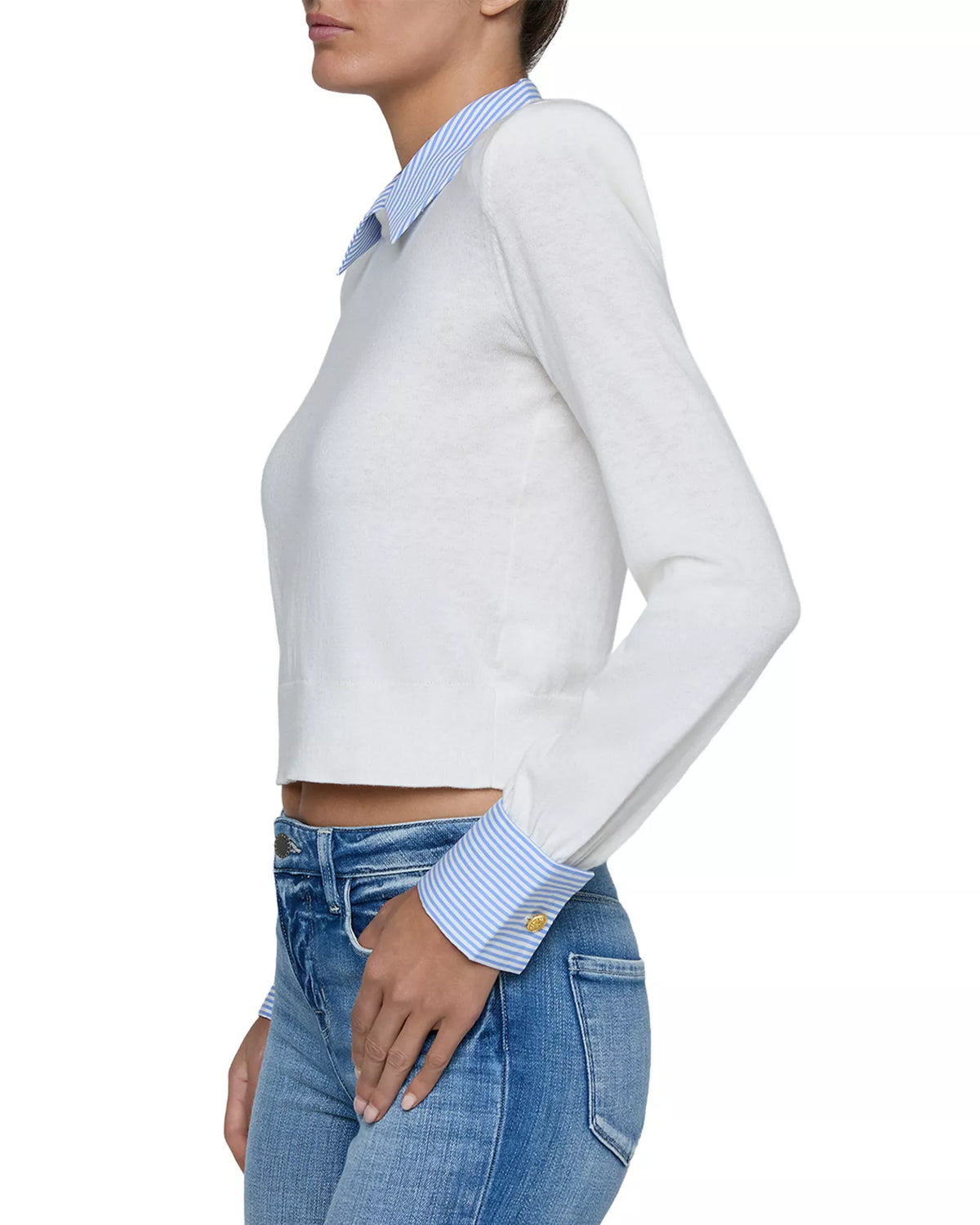 L'agence TS April Poplin Collar Pullover