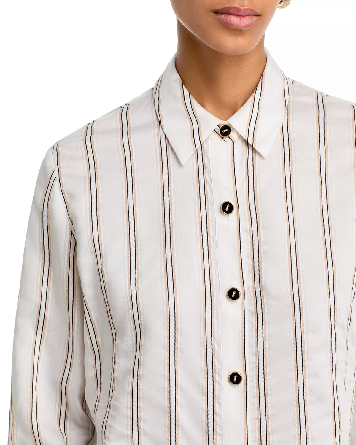 L'agence Cosette Crop Hi Low Shirt
