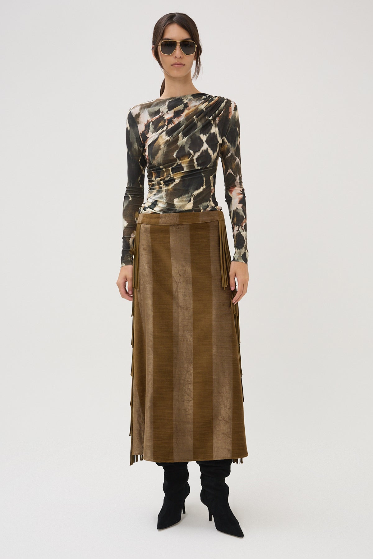 Maria Cher Fleetwood Curtis Long Sleeve Top