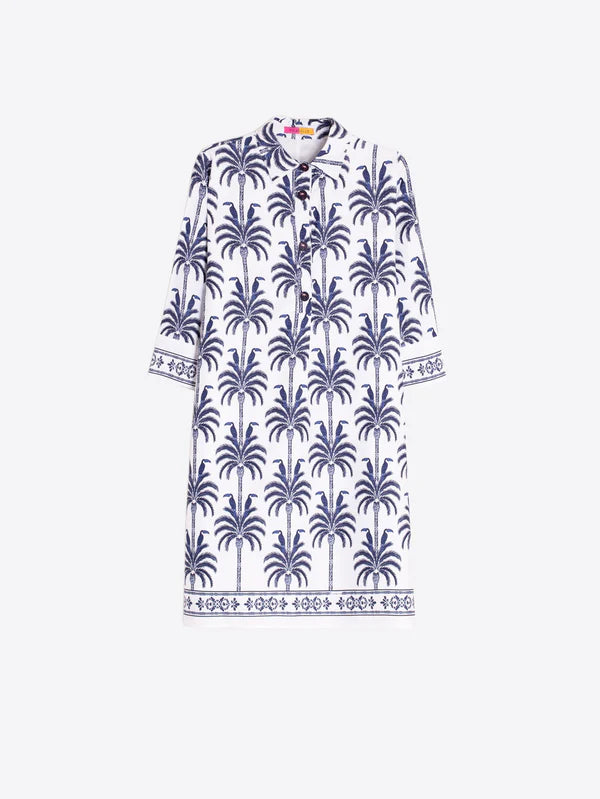 Vilagallo Palm Tree Cotton Dress