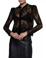 Lagence Dorothea Velvet Lace Blouse