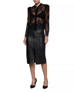 Lagence Dorothea Velvet Lace Blouse