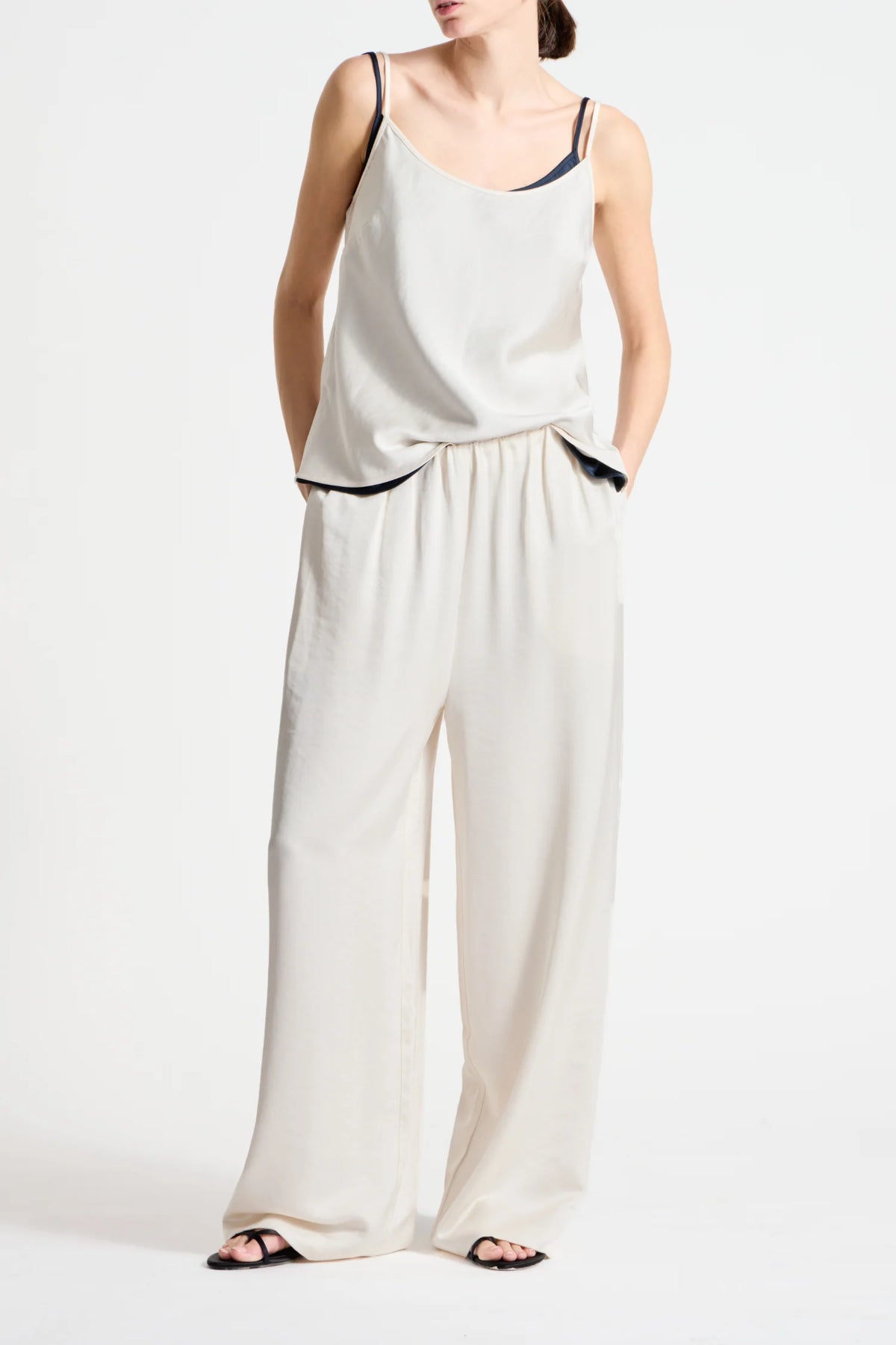 Saint Art Paige Charmeuse Pull-On Pant
