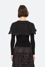 Sea Nara Crochet Cardigan With Capelet