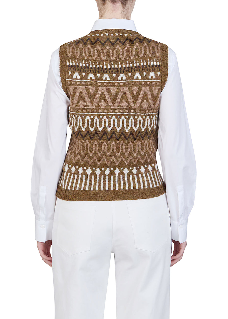 Purotatto Round Neck Knit Vest