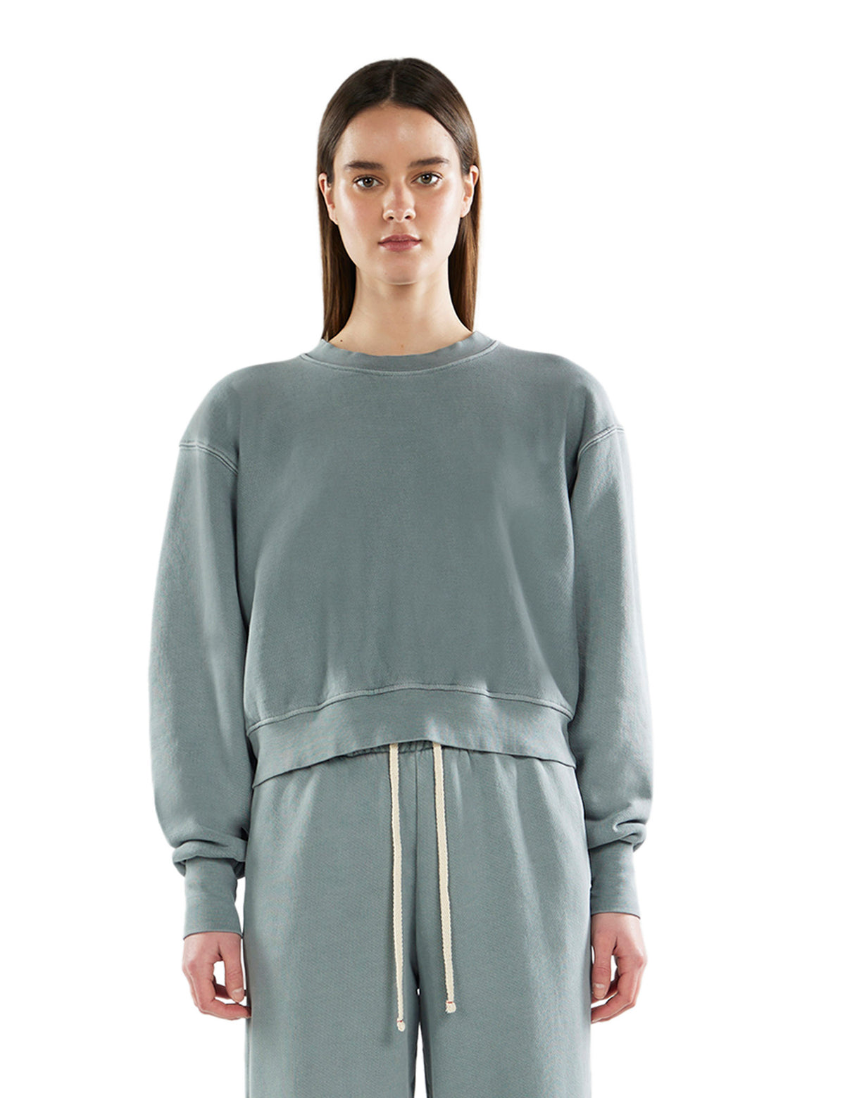 Les Tien Coops-Oversized Crop Button Up Shirt