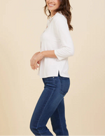 Majestic Soft Touch 3/4 Sleeve Semi Relaxed Shirt