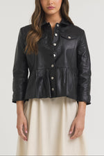 Jakett Brie Burnished Leather Jacket