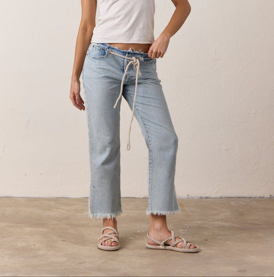 NSF Penny Eyelet/Rope Belt Jean