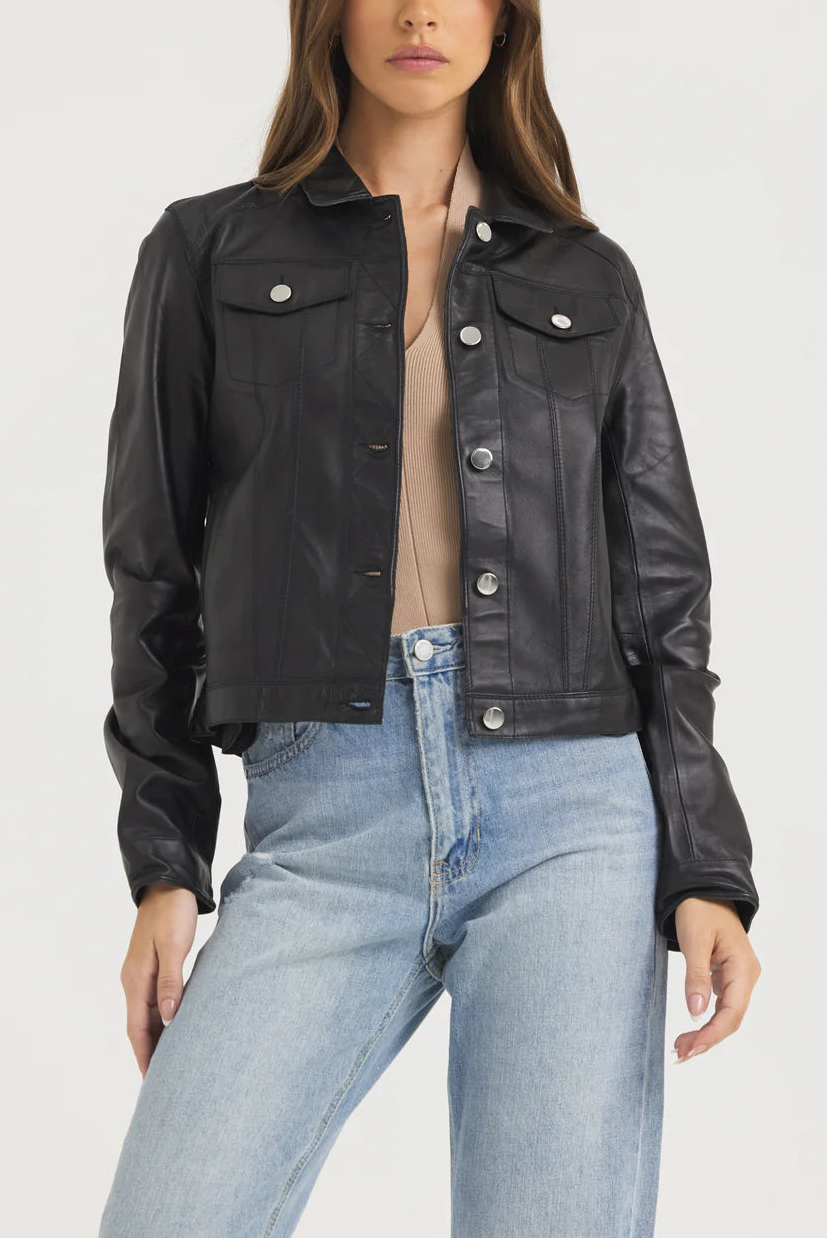 JAKETT Alexa Burnished Leather Jacket