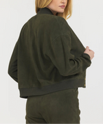Jakett Shai Washed Suede Cropped Jacket