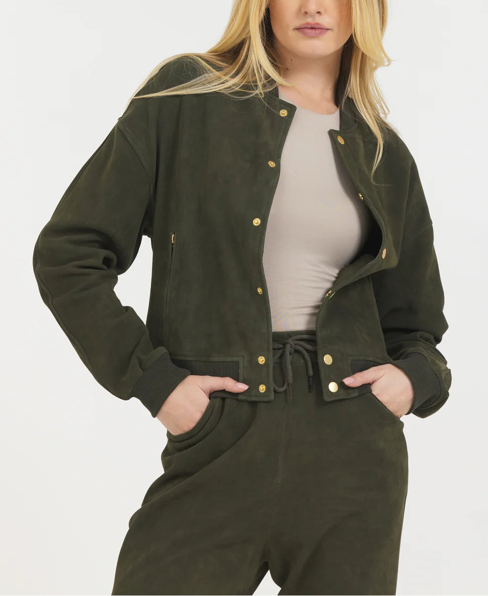 Jakett Shai Washed Suede Cropped Jacket