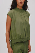 Rabens Saloner Dori Papery Shirring Top