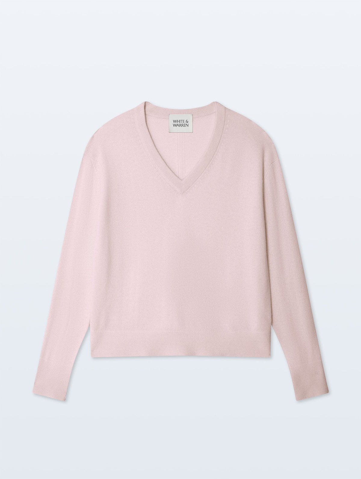 White & Warren Featherweight V-Neck Cashmere Sweater