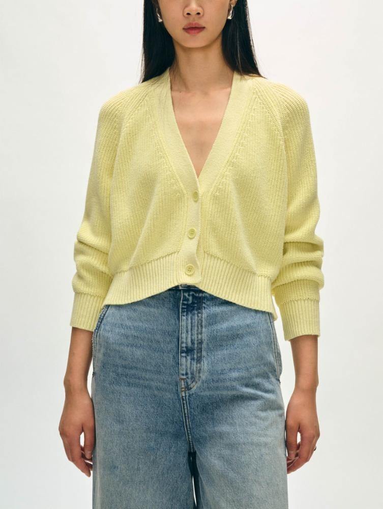 White + Warren Organic Cotton Blend Ribbed Cardigan