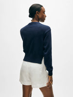 White+Warren Soft Cotton Rib Trim Sweatshirt