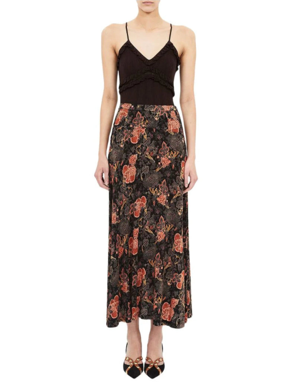 Ulla Johnson Paola Jersey High Waist Midi Skirt