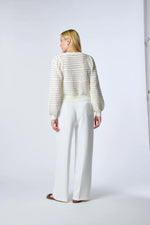 Kokun TS Pointelle Cropped Cardigan