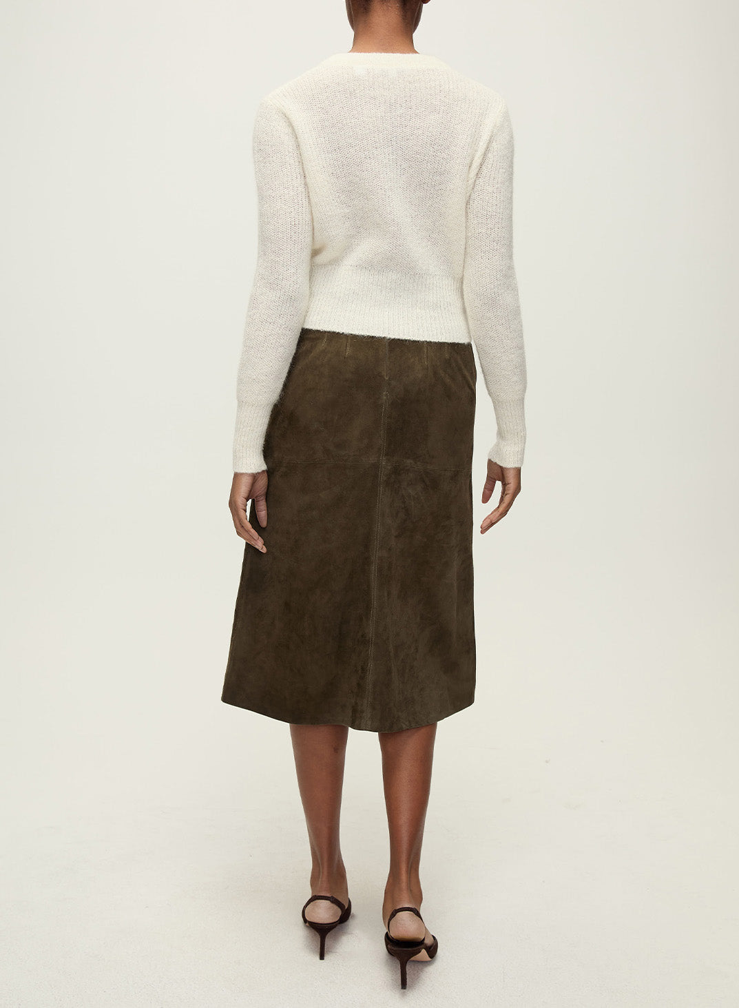 Veronica Beard Alexie Suede Midi Skirt