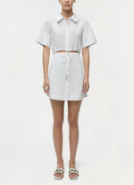 Simkhai Marcy Cotton Mini Shirt Dress